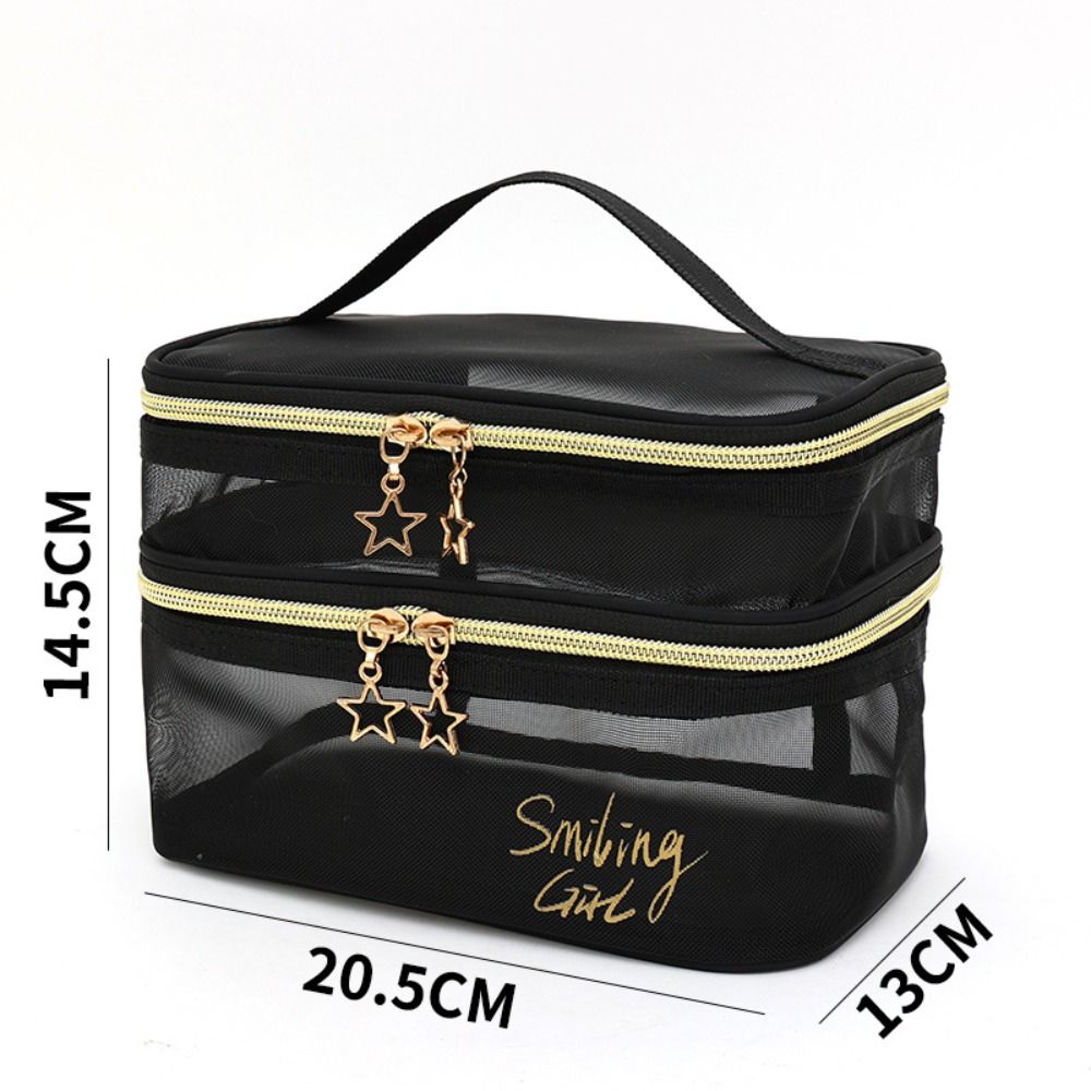 Cosmetic Bags - 새로운 나일론 소재의 이중 레이어 대용량