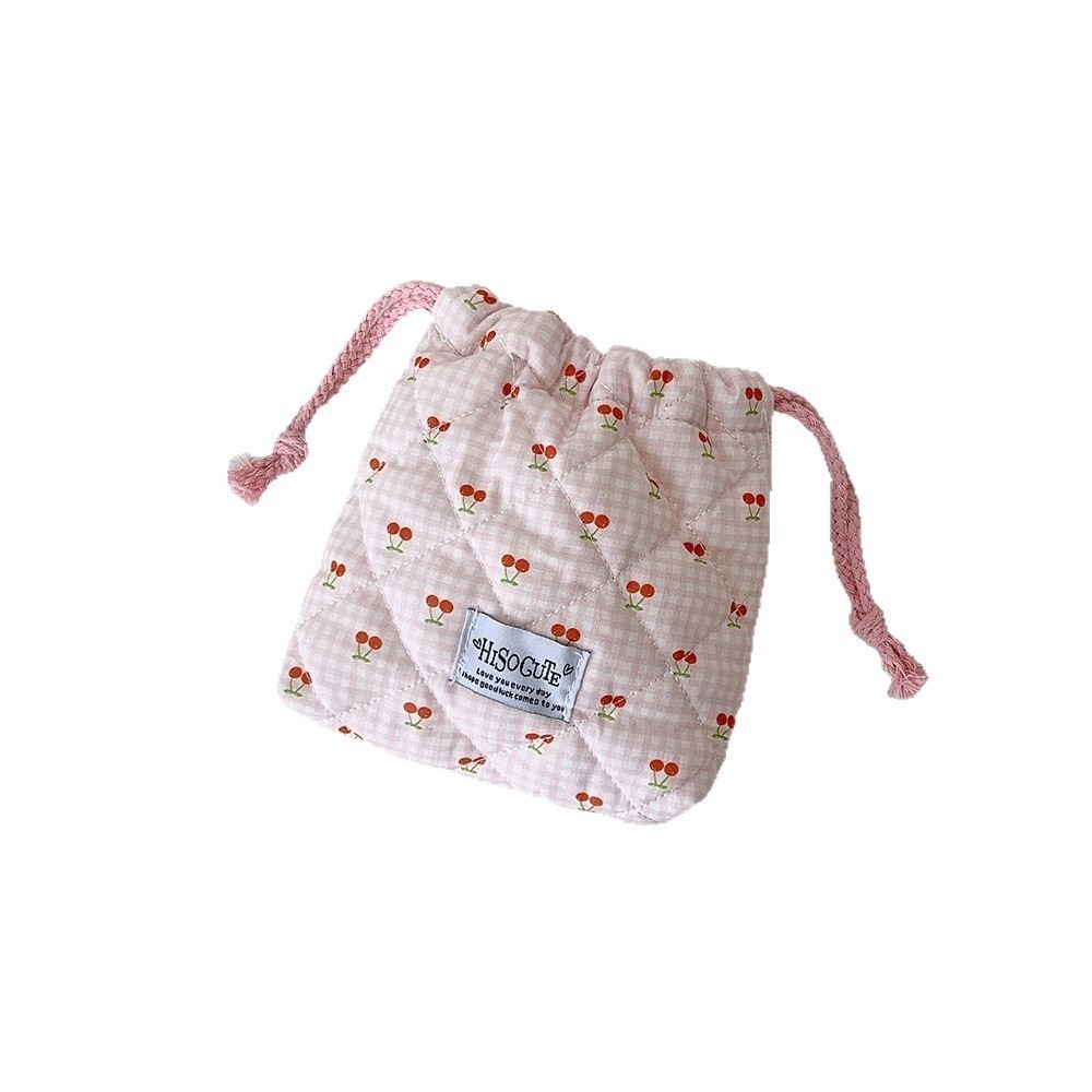 Cosmetic Bags - 새로운 체리 무늬 드로스트링 파우치, 다용도