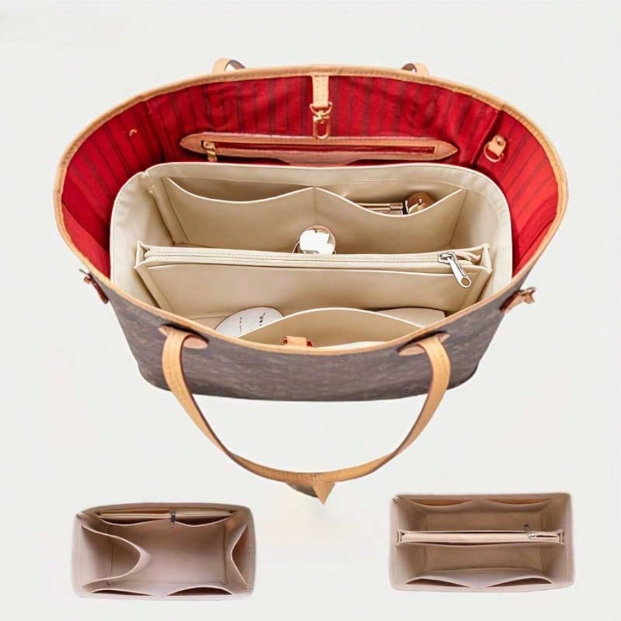 Cosmetic Bags - 펠트 소재의 분리형 수납 가방, 다용도