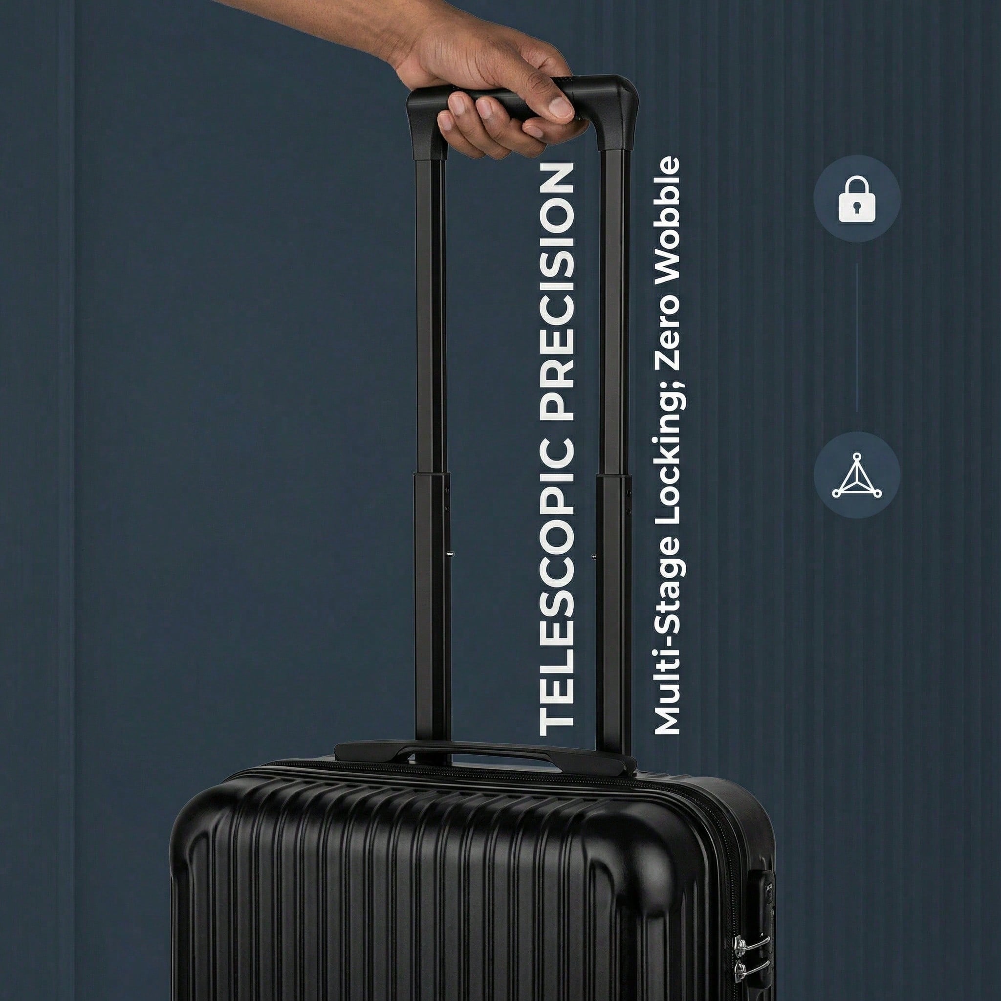 20인치 하드쉘 캐리어, 검은색 세로 줄무늬 ABS 소 - Spinner Wheel Rolling Suitcase 20 Inch 리뷰 및 가격