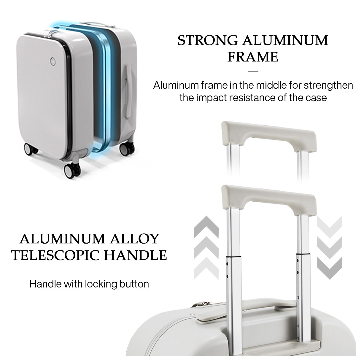 Mixi 특허 디자인 알루미늄 프레임 여행 가방, 롤링 - Foldable Rolling Luggage Bag 리뷰 및 가격