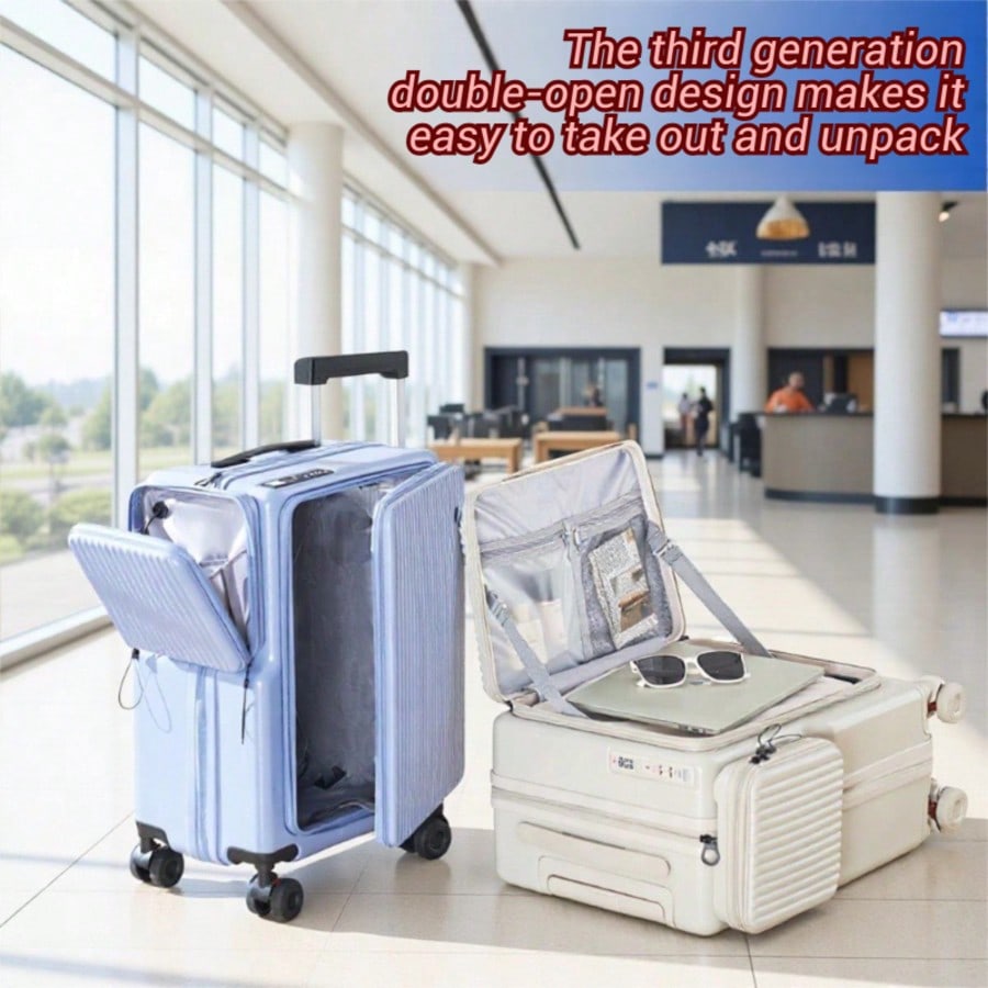 새 제품인 20인치 측면 개폐식 하드쉘 캐리어, 외부  - Spinner Wheel Rolling Suitcase 20 Inch 리뷰 및 가격