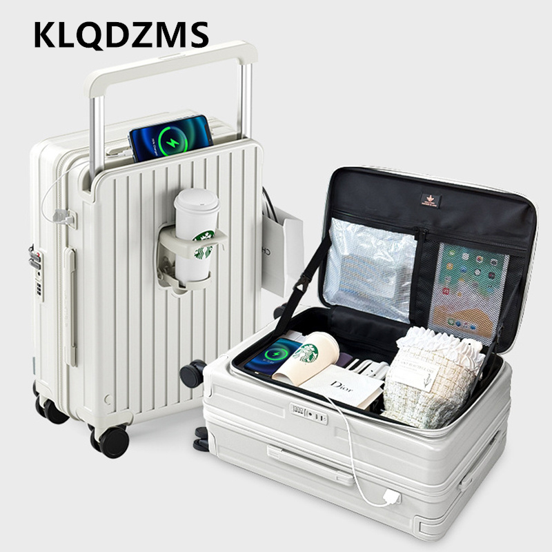 KLQDZMS 충전식 여행 가방 전면 개방형 탑승 박스 - Front Opening Laptop Luggage 24 Inch 리뷰 및 가격